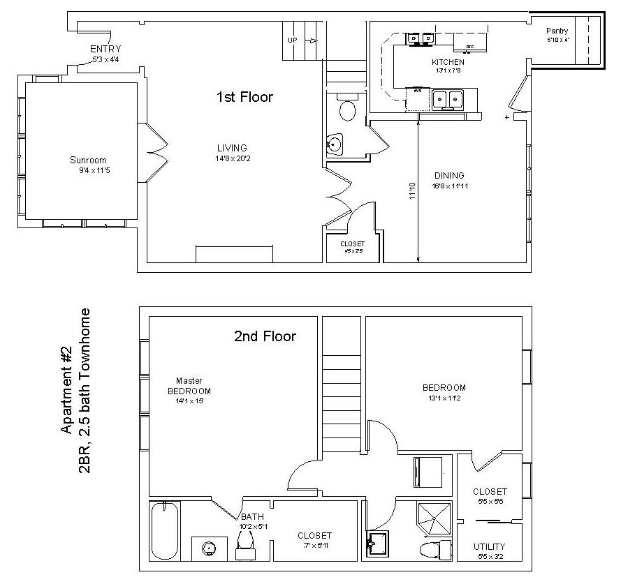 2 Bedrooms Floor Plans Jackson Square