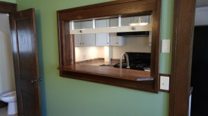 View into kitchen